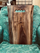 Load image into Gallery viewer, #127 Live Edge Walnut Charcuterie Board w/Carved Handle

