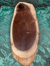 Load image into Gallery viewer, #128 Live Edge Walnut Charcuterie Board w/Thumb Hold

