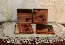 Load image into Gallery viewer, C3 Cedar &amp; Coffee Resin Coasters, Set of 4
