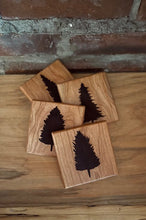 Load image into Gallery viewer, C7 Cherry Solid Evergreen Coasters, Set of 4
